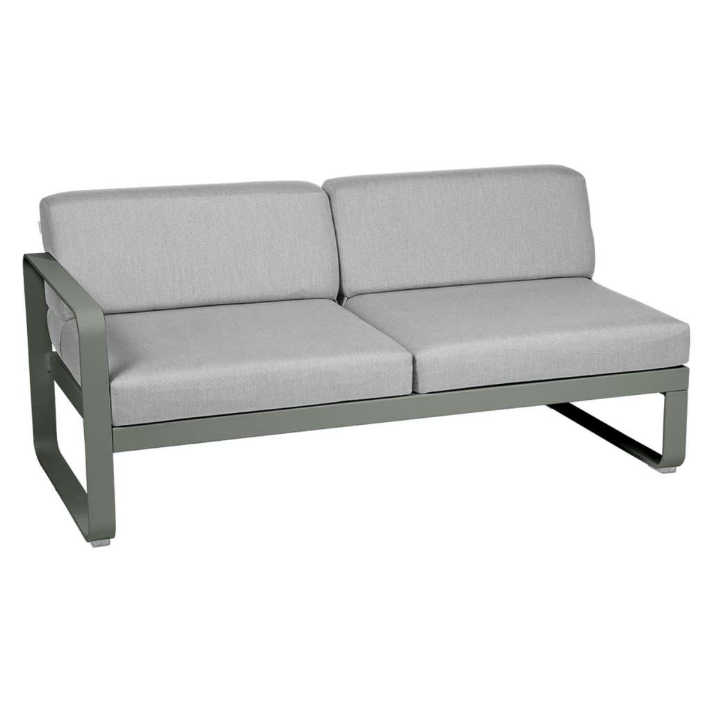Fermob - BELLEVIE 2 Sitzer Modul Links - 48 Rosmarin matt - 79 flanellgrau