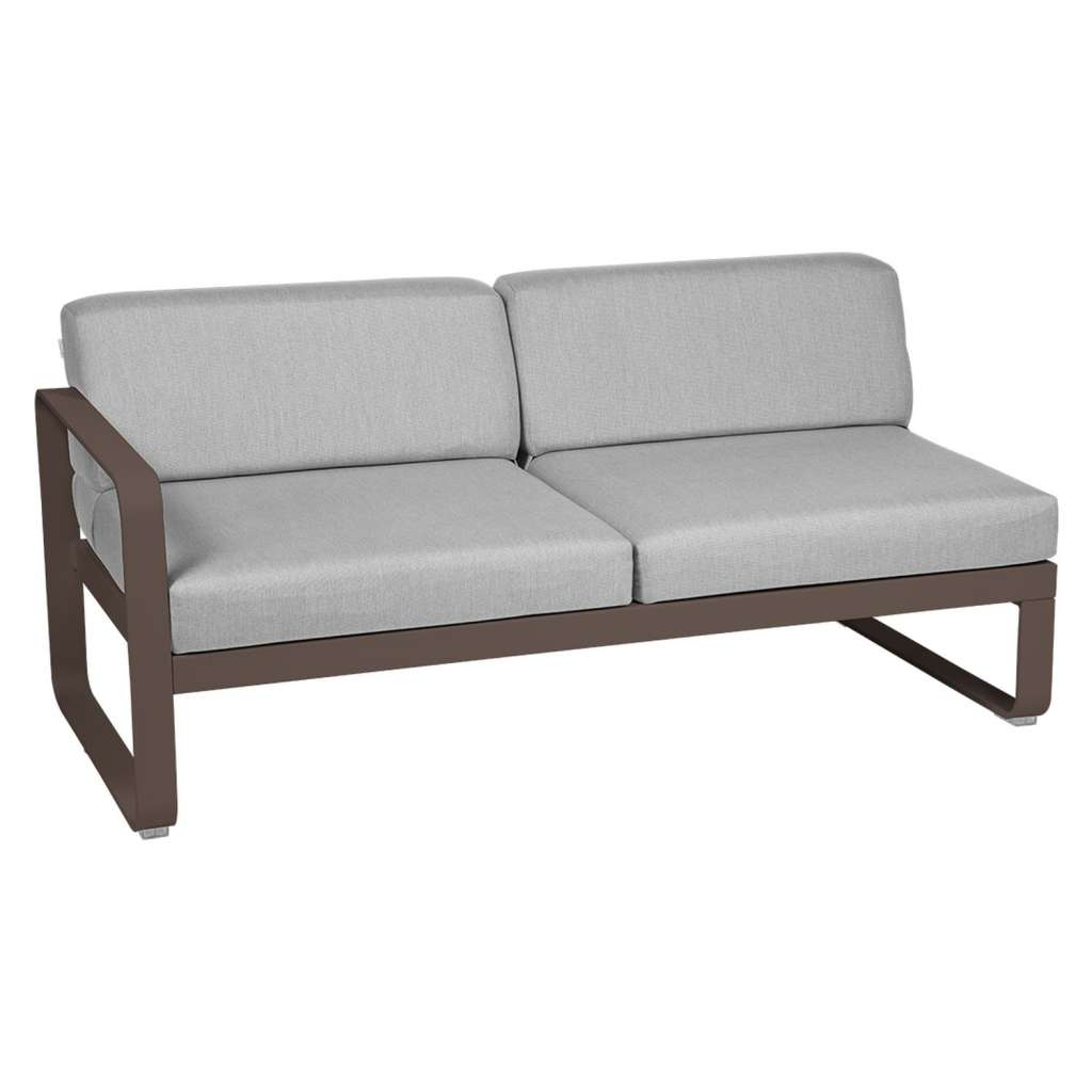 Fermob - BELLEVIE 2 Sitzer Modul Links - 09 Rost matt - 79 flanellgrau