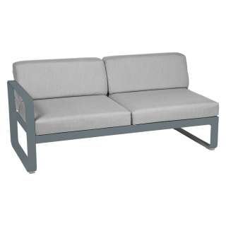Fermob - BELLEVIE 2 Sitzer Modul Links - 26 Gewittergrau matt - 79 flanellgrau
