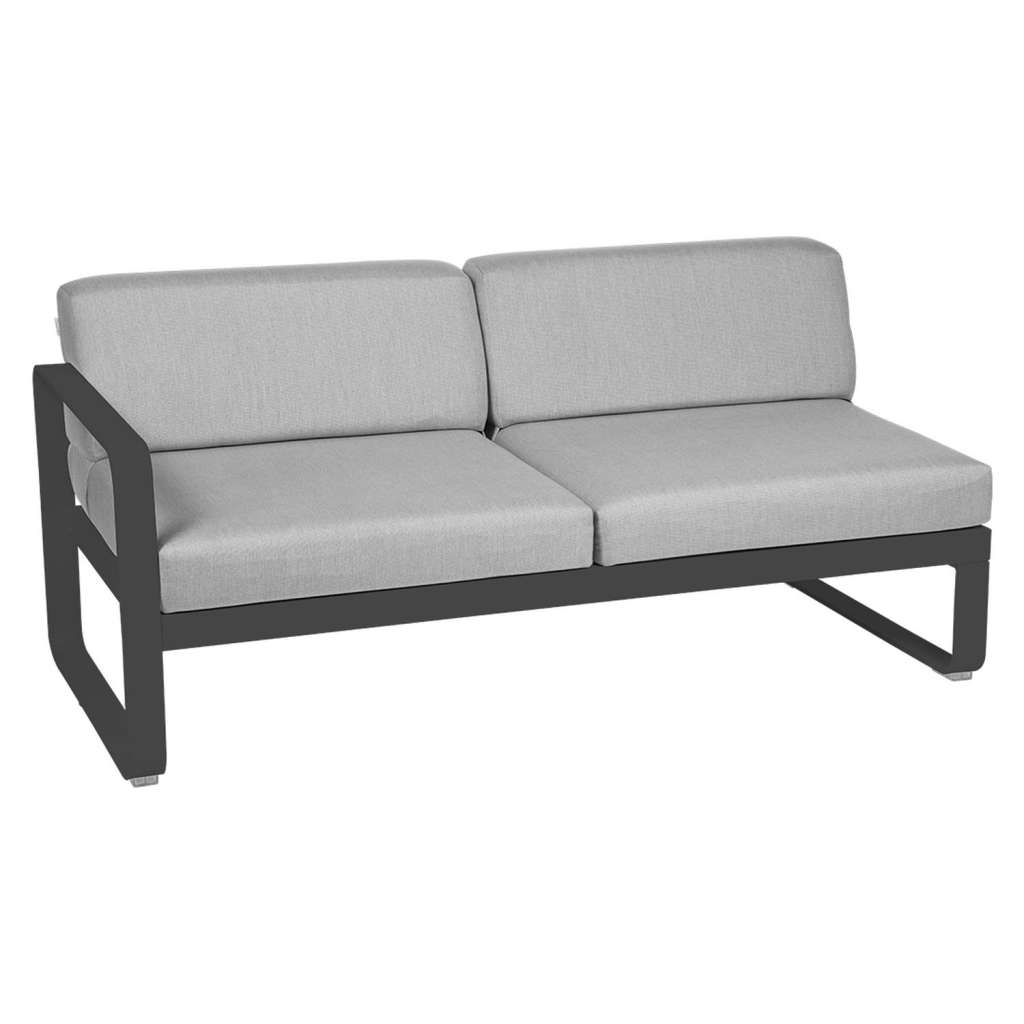 Fermob - BELLEVIE 2 Sitzer Modul Links - 47 Anthrazit matt - 79 flanellgrau