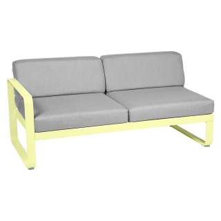 Fermob - BELLEVIE 2 Sitzer Modul Links - A6 Zitronensorbet - 79 flanellgrau