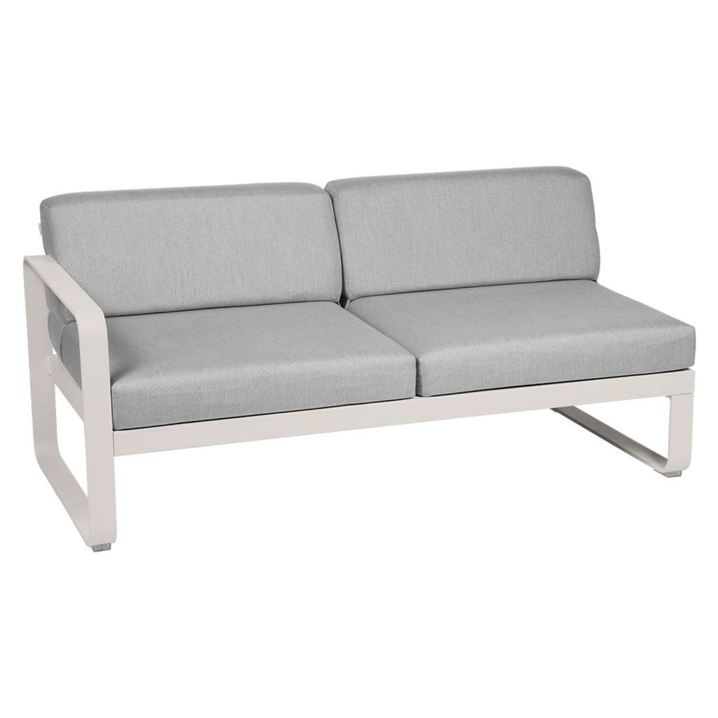 Fermob - BELLEVIE 2 Sitzer Modul Links - A5 Lehmgrau - 79 flanellgrau