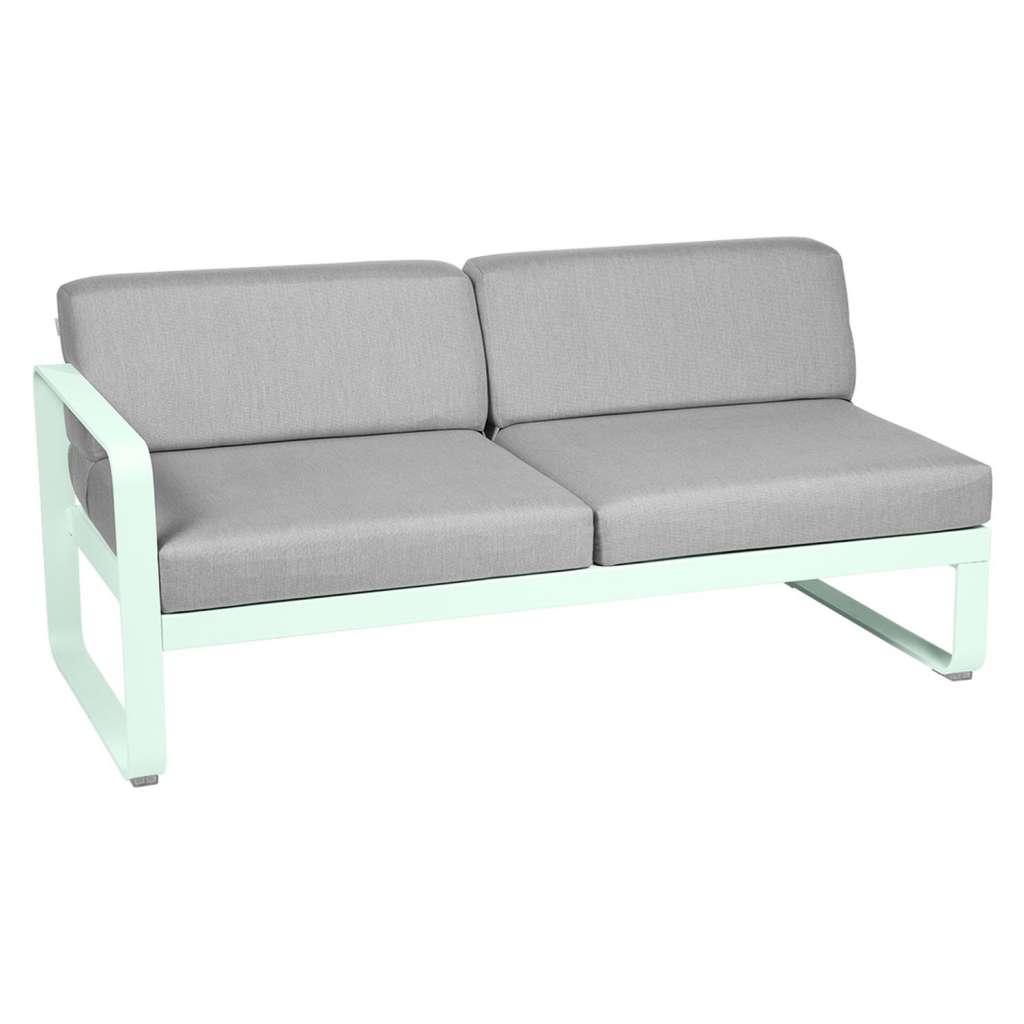 Fermob - BELLEVIE 2 Sitzer Modul Links - A7 Gletscherminze - 79 flanellgrau