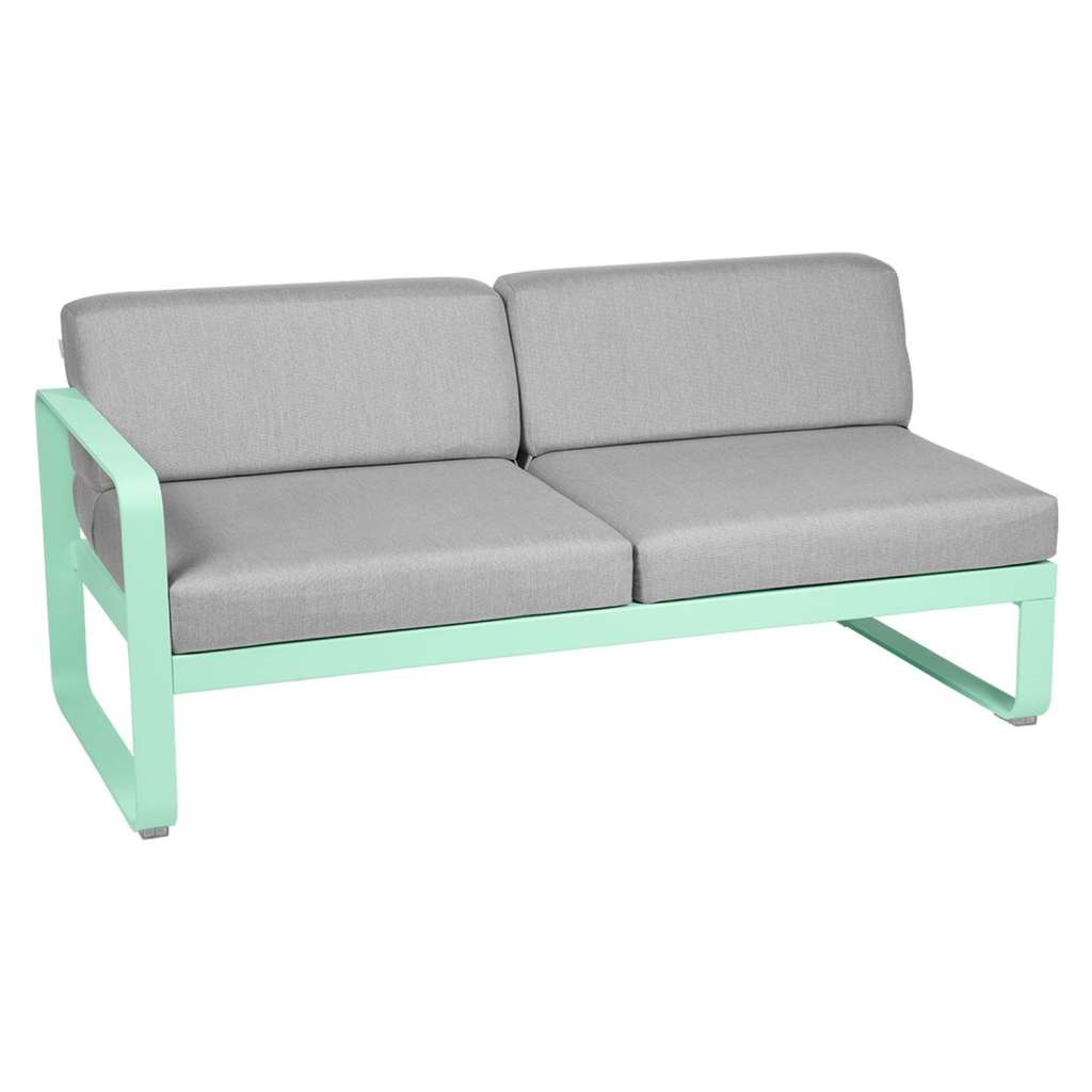 Fermob - BELLEVIE 2 Sitzer Modul Links - 83 Opalgrün - 79 flanellgrau