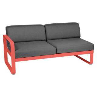 Fermob - BELLEVIE 2 Sitzer Modul Links - 45 Capucine matt - A3 grafitgrau
