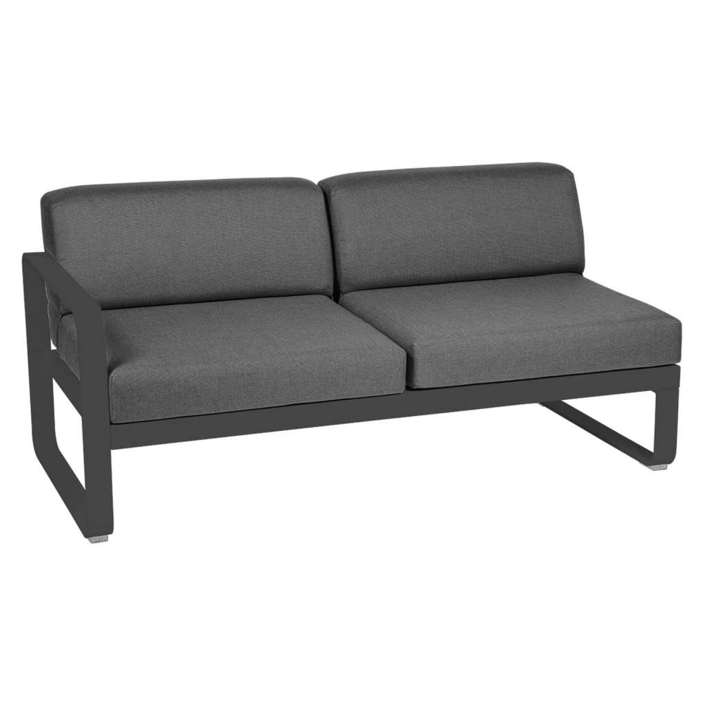 Fermob - BELLEVIE 2 Sitzer Modul Links - 47 Anthrazit matt - A3 grafitgrau