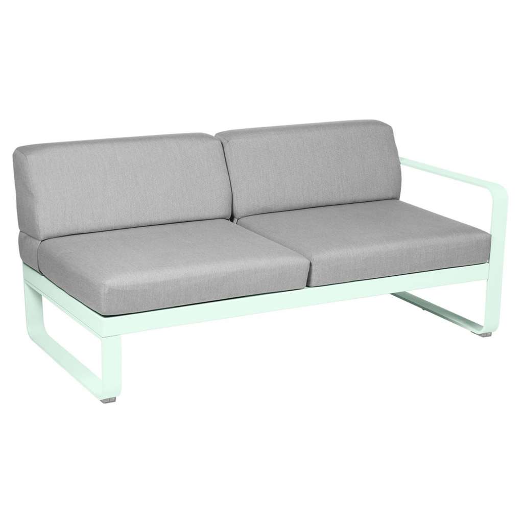 Fermob - BELLEVIE 2 Sitzer Modul Rechts - A7 Gletscherminze - 79 flanellgrau