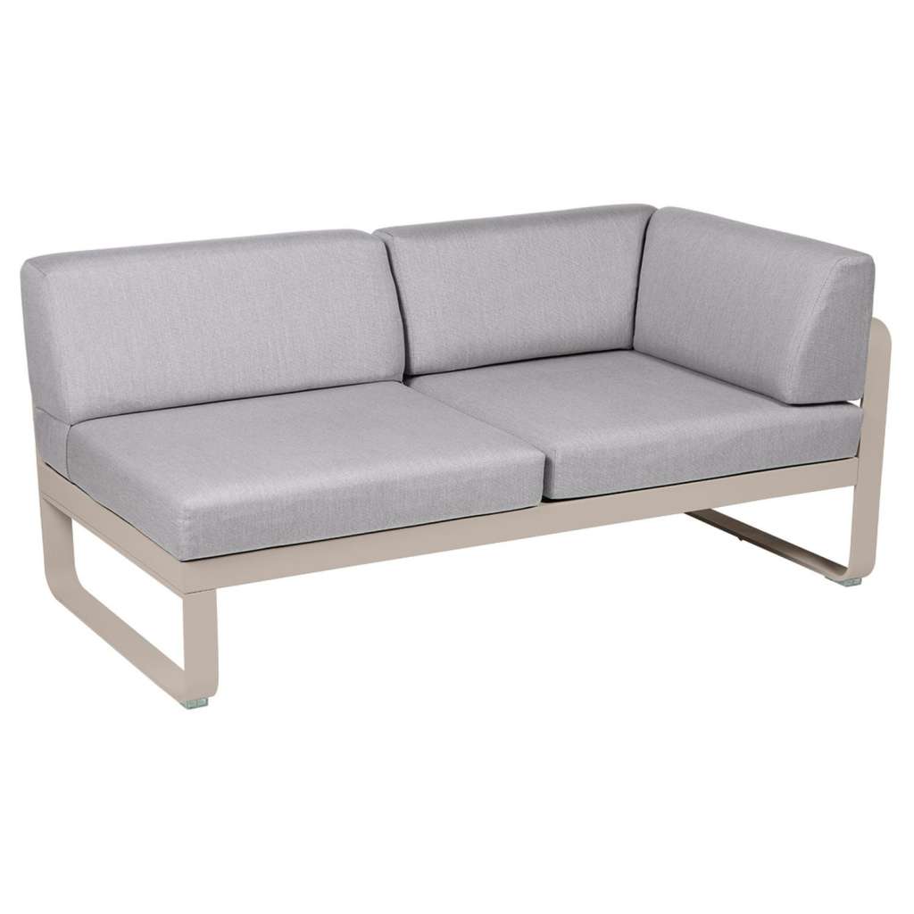 Fermob - BELLEVIE Eckmodul Rechts - 14 Muskat matt - 79 flanellgrau