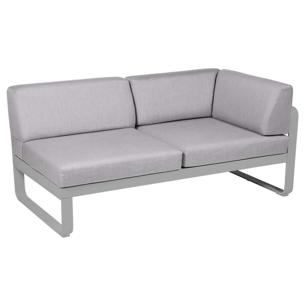 Fermob - BELLEVIE Eckmodul Rechts - 38 Metallgrau satiniert - 79 flanellgrau