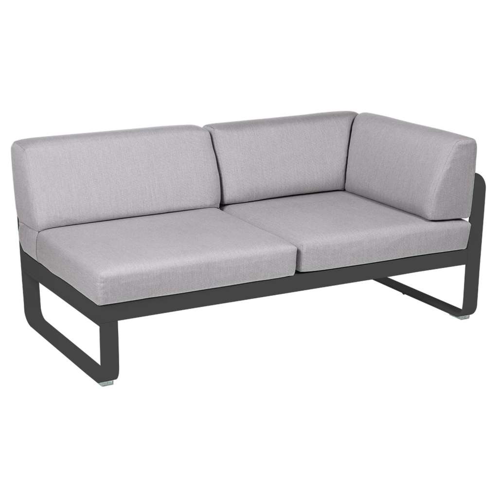 Fermob - BELLEVIE Eckmodul Rechts - 47 Anthrazit matt - 79 flanellgrau