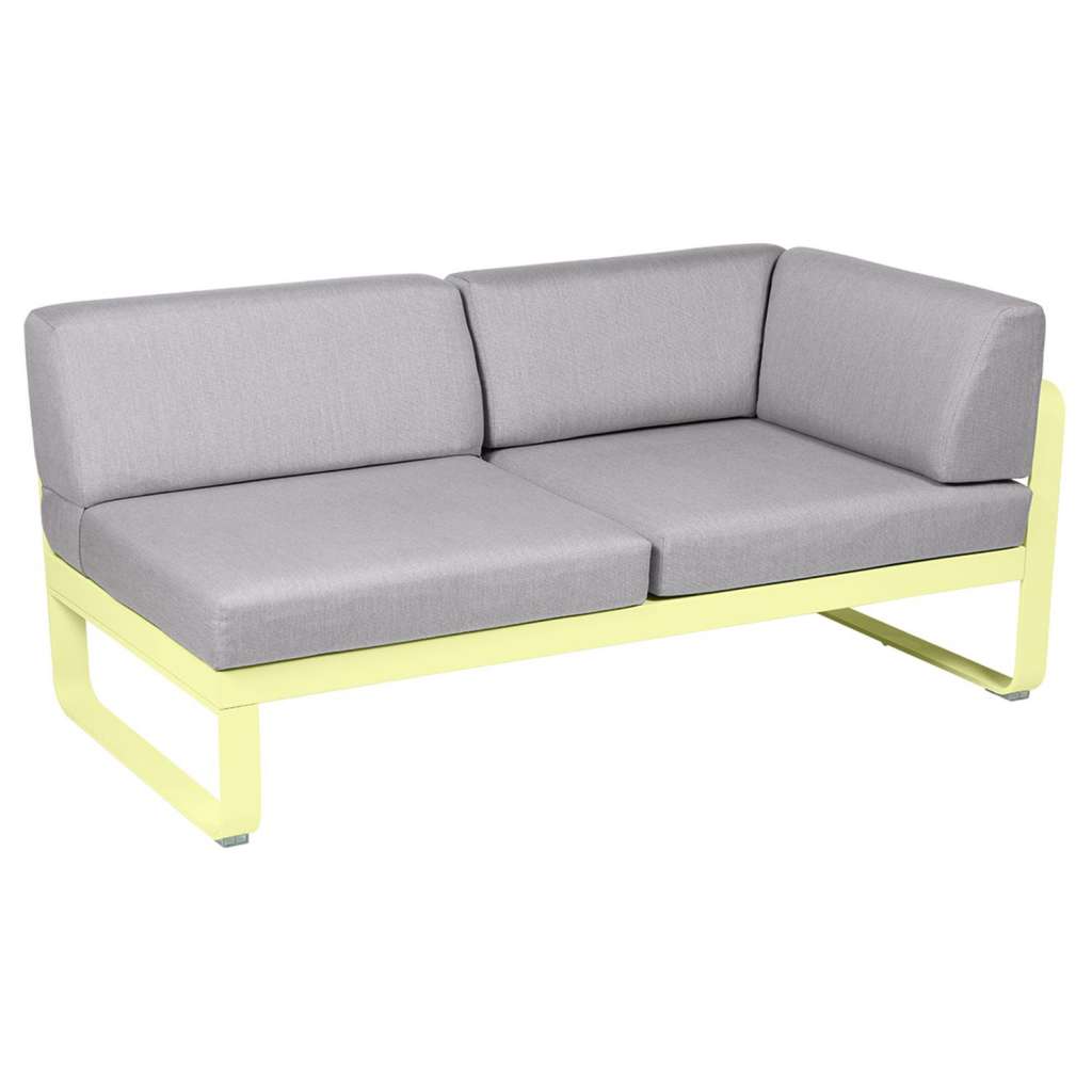 Fermob - BELLEVIE Eckmodul Rechts - A6 Zitronensorbet - 79 flanellgrau