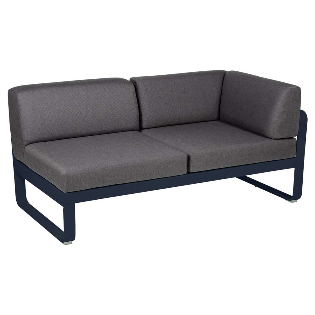 Fermob - BELLEVIE Eckmodul Rechts - 92 Abysseblau - A3 grafitgrau