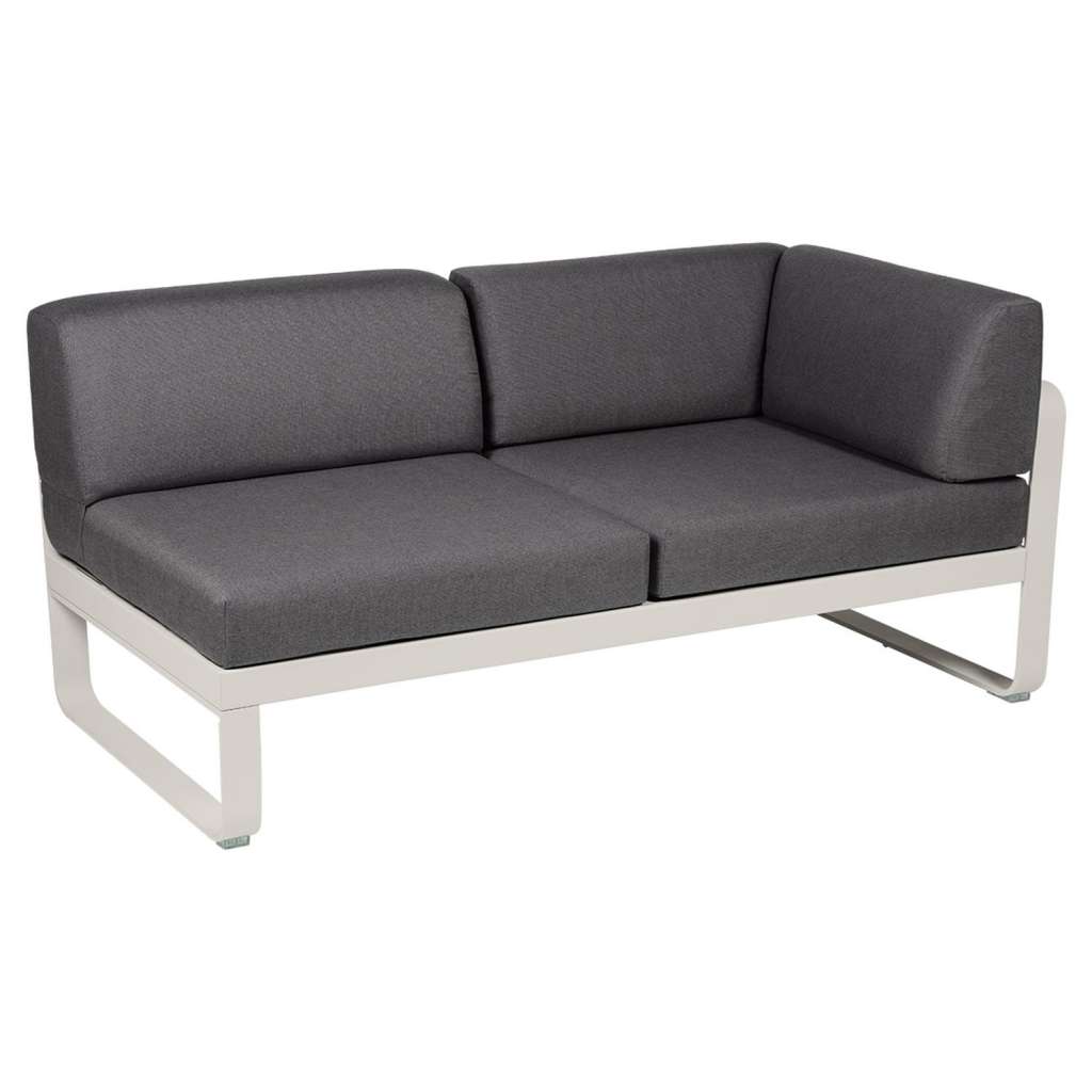 Fermob - BELLEVIE Eckmodul Rechts - A5 Lehmgrau - A3 grafitgrau