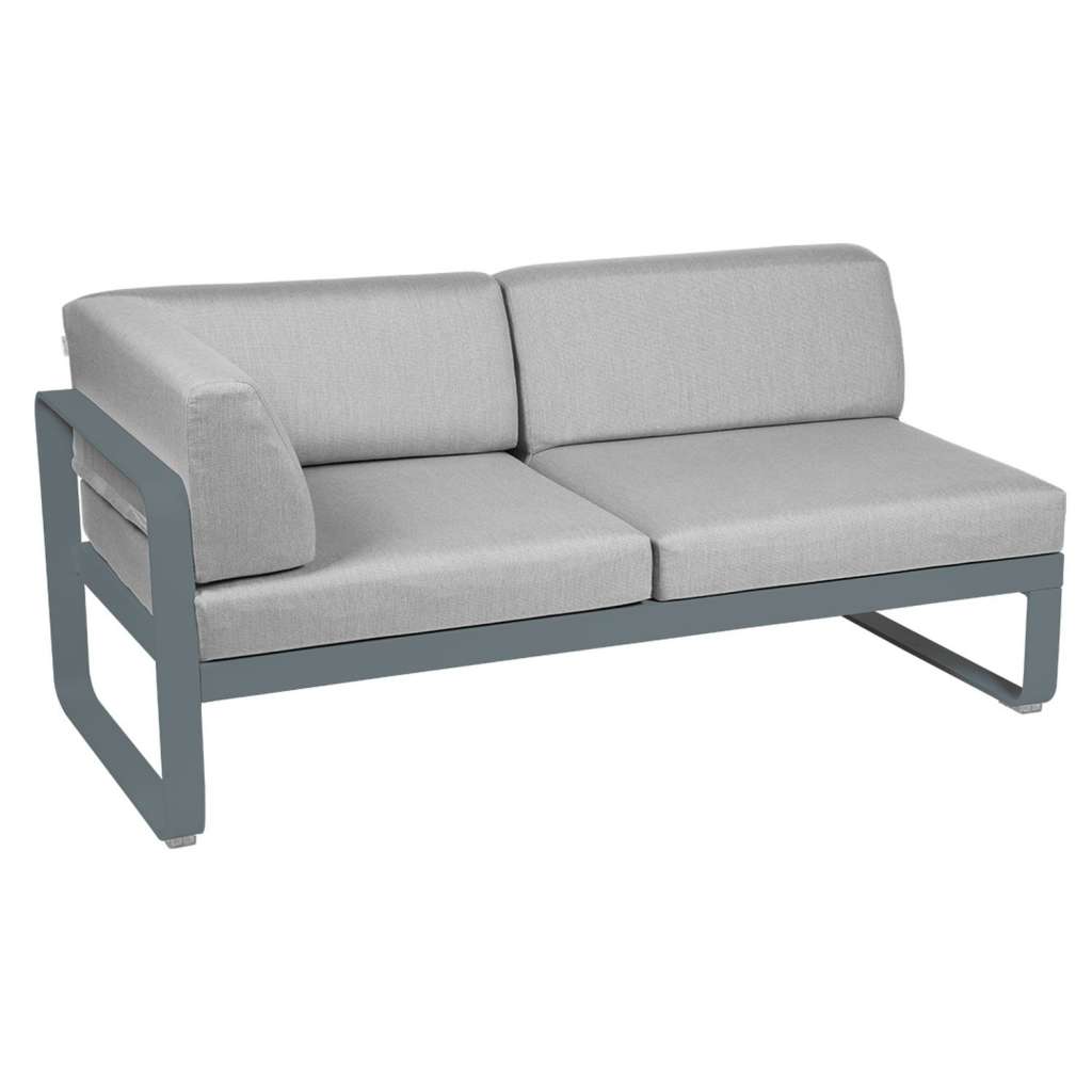Fermob - BELLEVIE Eckmodul Links - 26 Gewittergrau matt - 79 flanellgrau