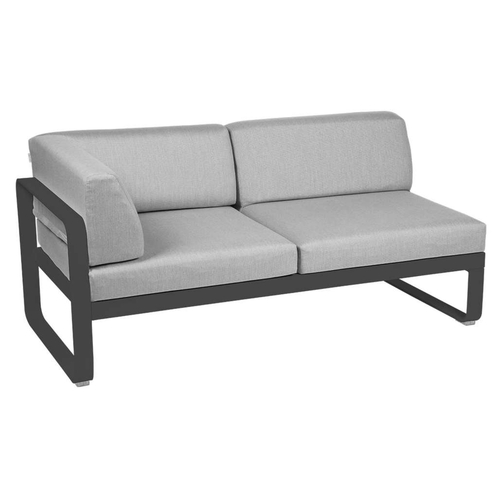 Fermob - BELLEVIE Eckmodul Links - 47 Anthrazit matt - 79 flanellgrau
