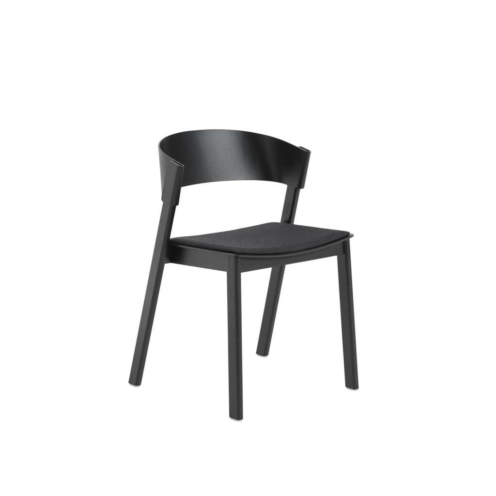 Muuto - Cover Side Stuhl mit Polster - Remix 183/Black