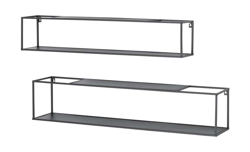 Wandregale, 2er-Set  Hasborn ¦ schwarz Regale > Bücherregale - Höffner