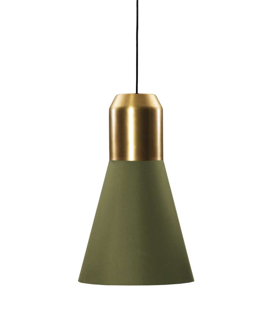 Classicon - Bell Light - Fassung: Messing - Lampenschirm: Grün, 45cm Ø - indoor