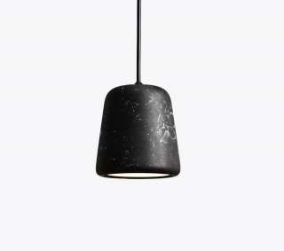 New Works - Material Pendelleuchte - Marmor schwarz