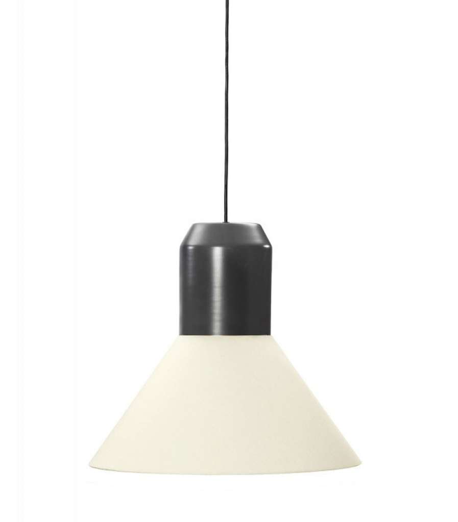 Classicon - Bell Light - Fassung: Anthrazitgrau - Lampenschirm: Weiß, 32cm Ø - indoor