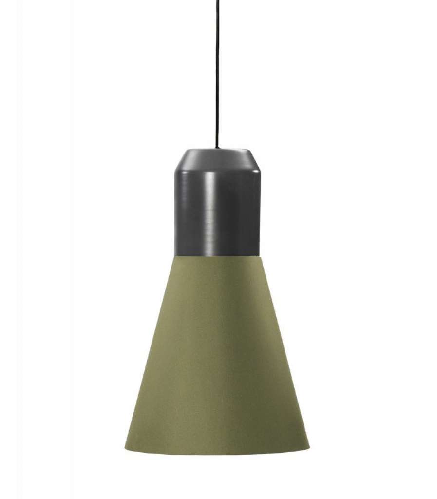 Classicon - Bell Light - Fassung: Anthrazitgrau - Lampenschirm: Grün, 32cm Ø - indoor