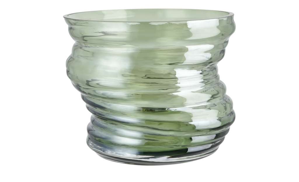 Vase ¦ grün ¦ Glas Ø: 16.5 Dekoration > Vasen - Höffner