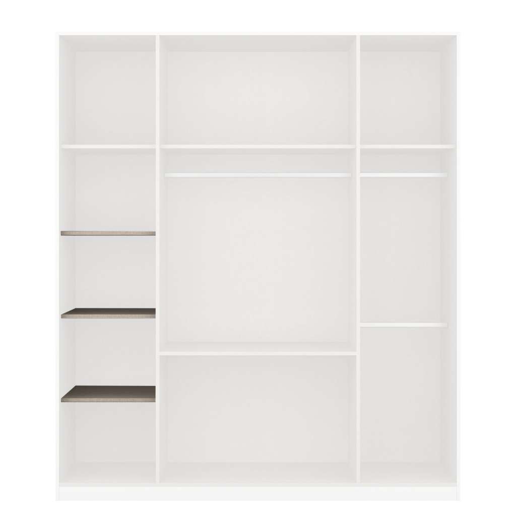 home24 Zubehörpaket Drehtürenschrank KiYDOO II 3-teilig Beige 181 cm Breite 4-türig Spanplatte Modern