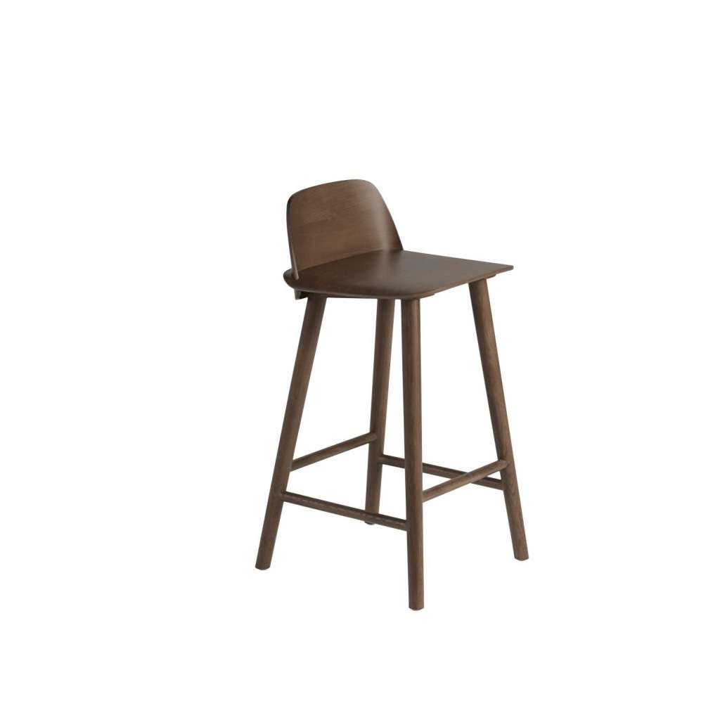 Muuto - Nerd Barhocker - stained Dark Brown - 65 cm
