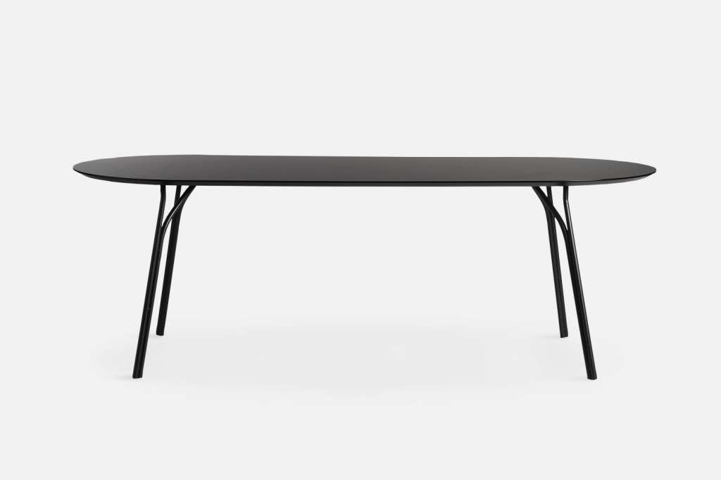 Woud - Tree Tisch - black - Gestell schwarz - 220 cm