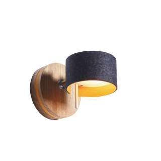 Domus - FRITS Wandleuchte - graphit-orange - Eiche