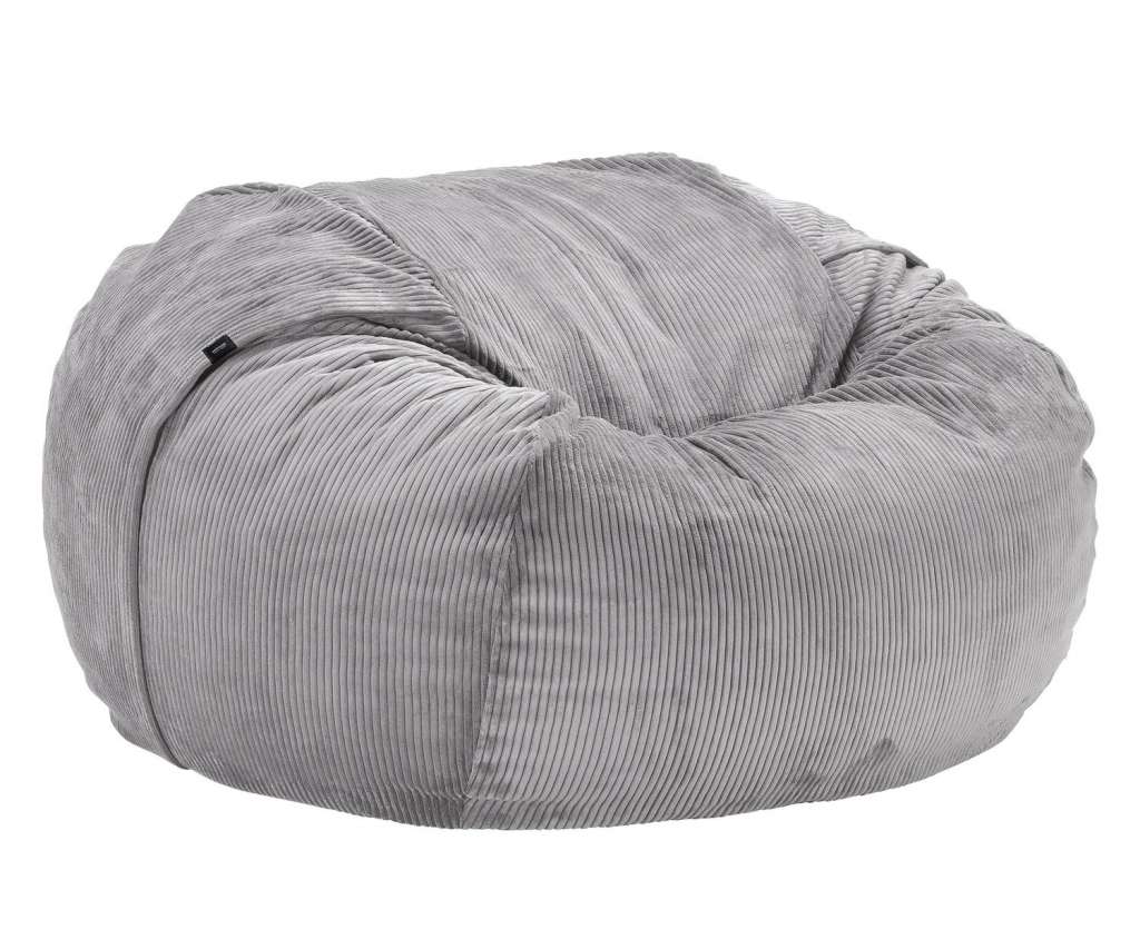 vetsak - Sitzsack Cord Velours - M - hellgrau