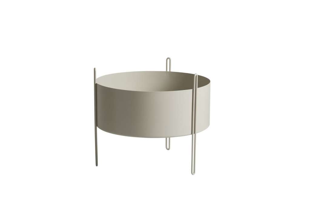 Woud - Pidestall Blumentopf - grau - M