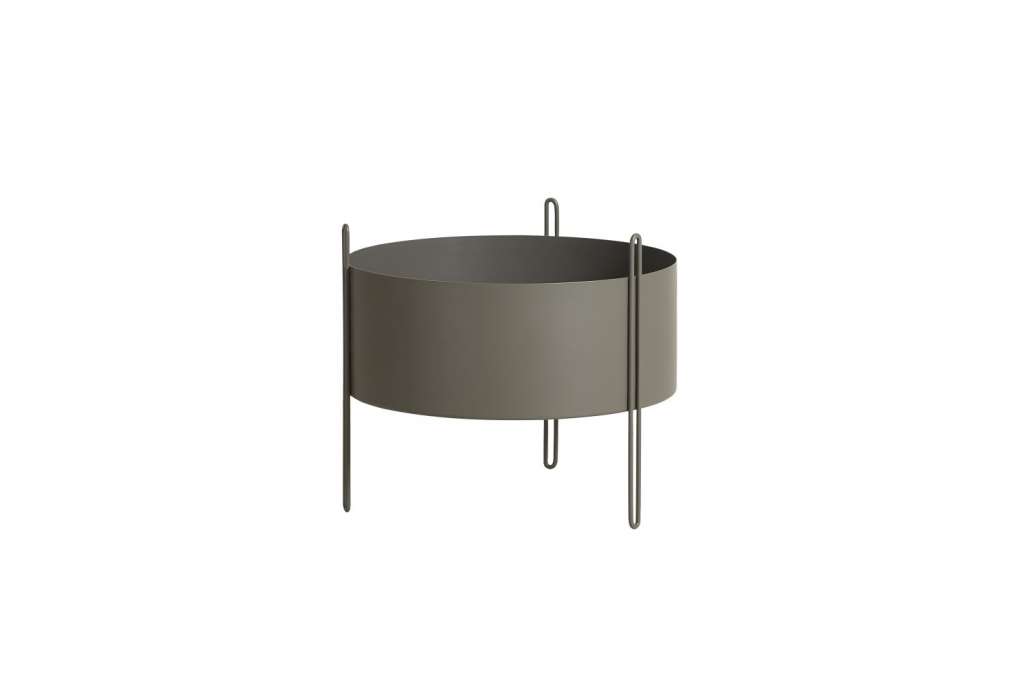 Woud - Pidestall Blumentopf - taupe - M