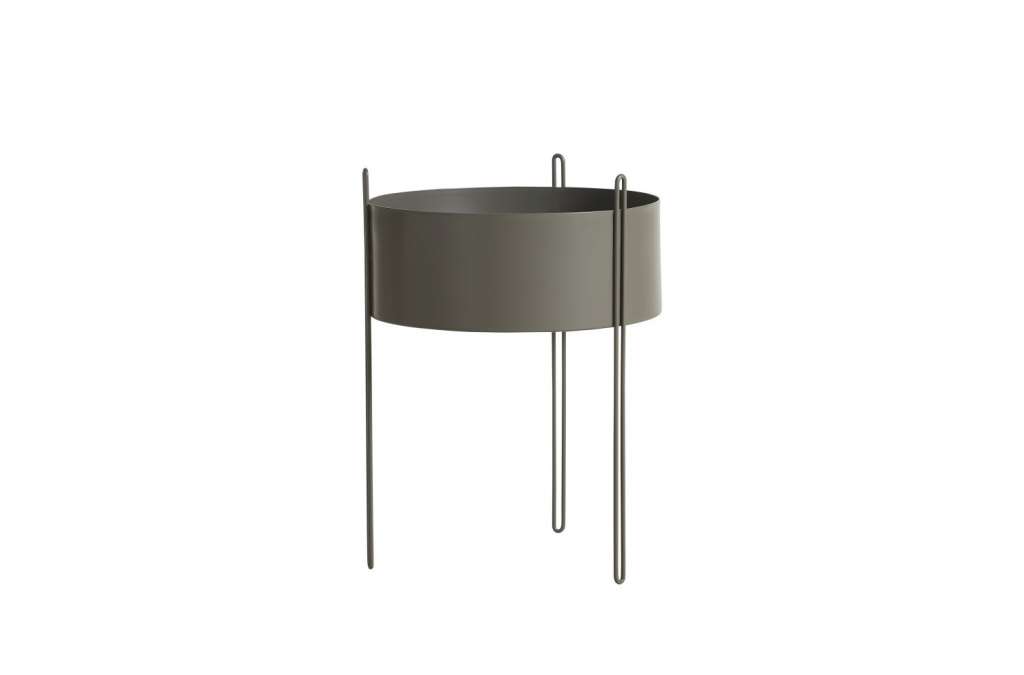 Woud - Pidestall Blumentopf - taupe - L