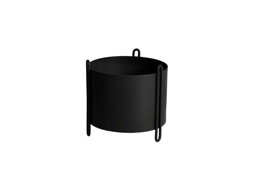 Woud - Pidestall Blumentopf - schwarz - S