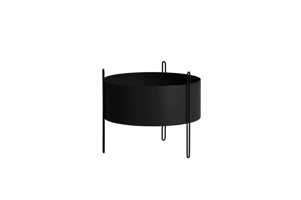 Woud - Pidestall Blumentopf - schwarz - M