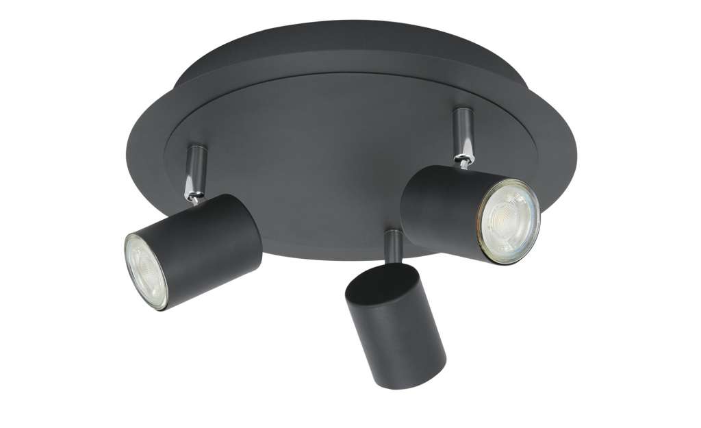 Paul Neuhaus Deckenstrahler,  3-flammig, schwarz `Rondell` ¦ schwarzØ: 29 Lampen & Leuchten > LED-Leuchten > LED-Strahler & Spots - Höffner