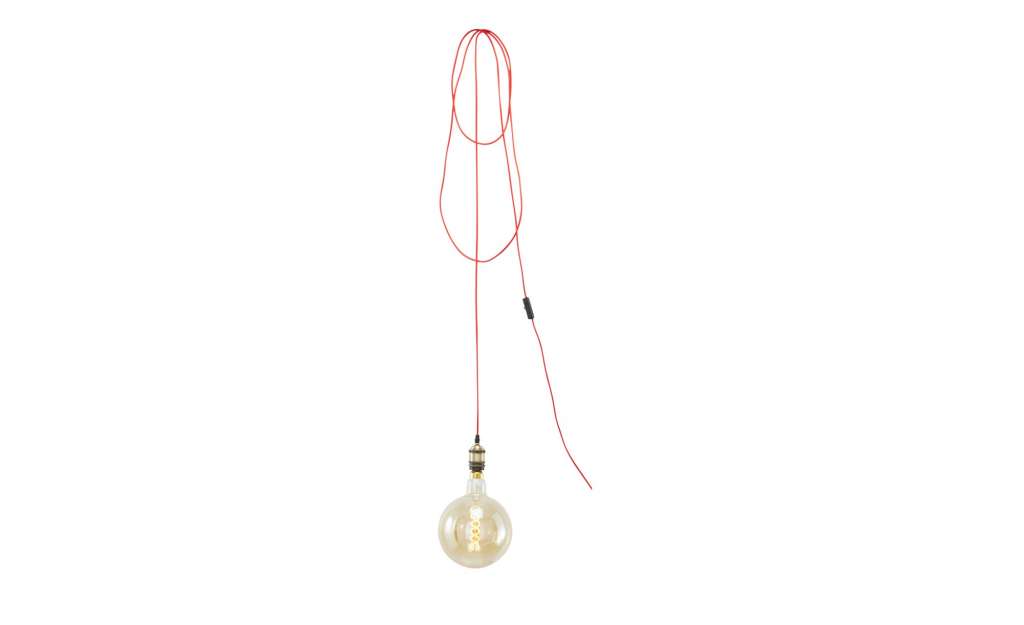 Pendelleuchte, 1-flammig, Kabel Rot ¦ rot Lampen & Leuchten > Innenleuchten > Pendelleuchten - Höffner