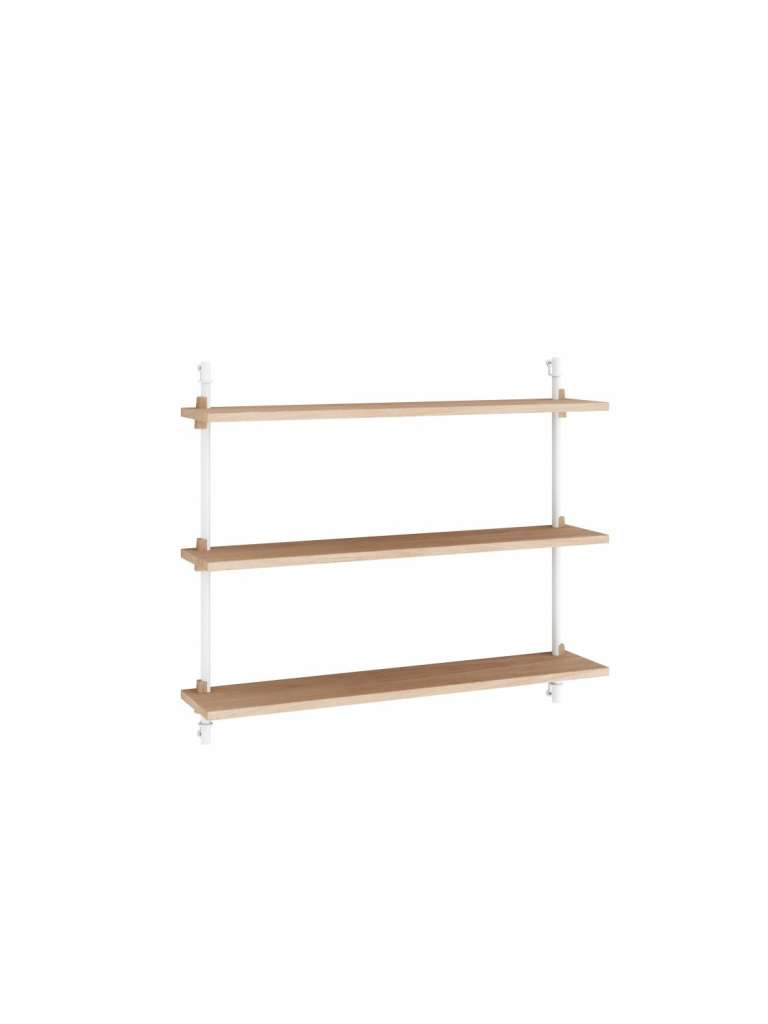 Moebe - Wall Shelving single - Oak, white