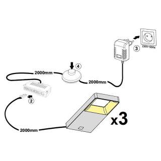 home24 LED-Unterbaubeleuchtung Olon