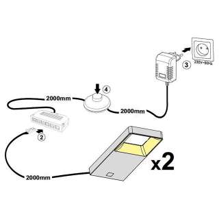 home24 LED-Unterbaubeleuchtung Olon