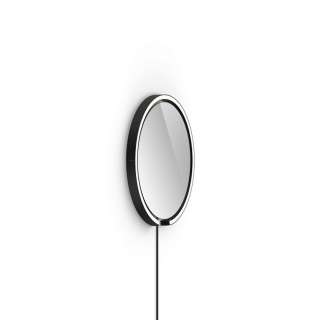 Occhio - Sfera corda Wandspiegelleuchte - schwarz matt - 40 cm - klar