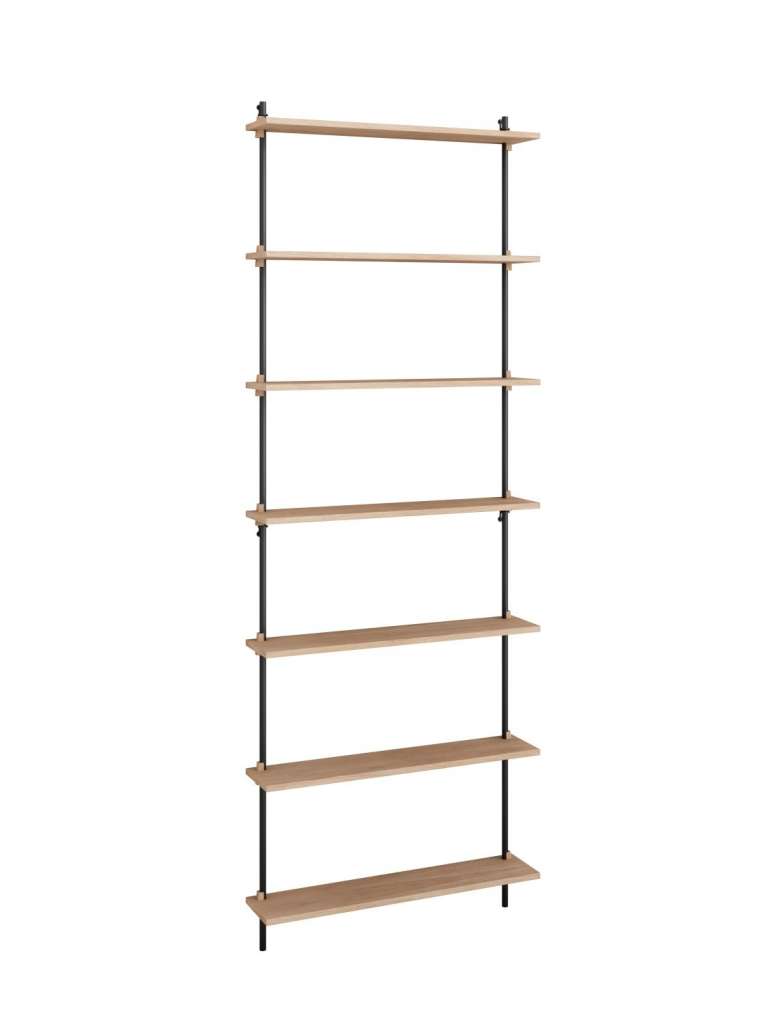 Moebe - Wall Shelving hoch - Oak, black