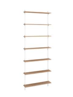 Moebe - Wall Shelving hoch - Oak, white