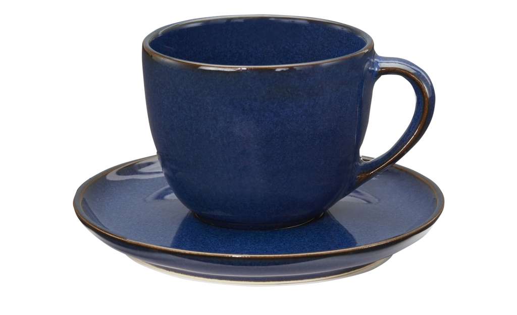 ASA SELECTION Cappuccinotasse mit Unterteller ¦ blau ¦ PorzellanØ: 9 Geschirr > Tassen - Höffner