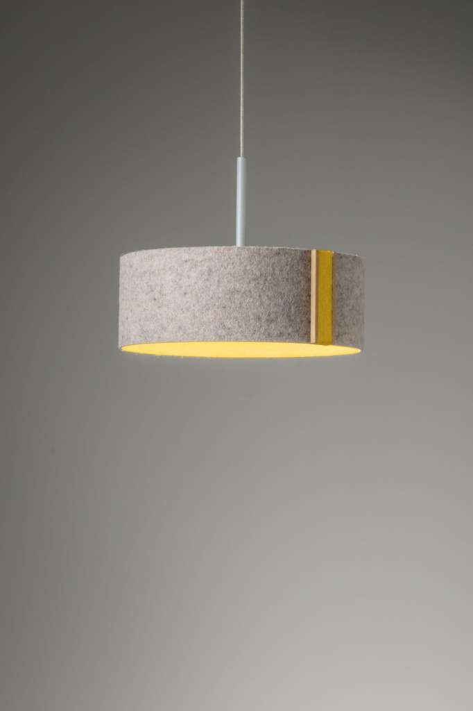 Domus - LARAfelt S Pendelleuchte - grau-curry