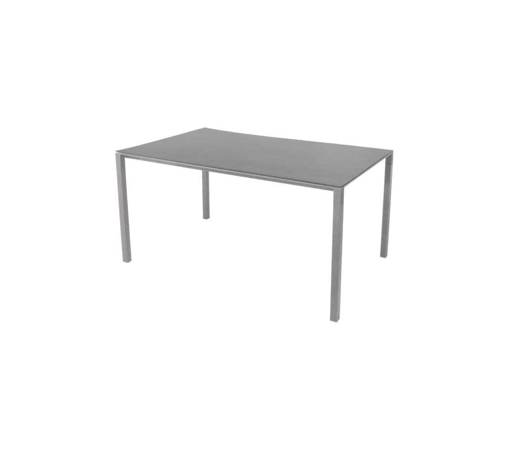 Cane-line Outdoor - Pure Tisch - 150 x 90 cm - Gestell: hellgrau - Tischplatte: Basalt grey - hellgrau