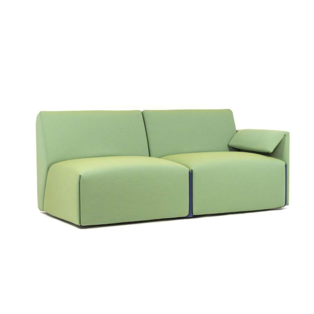 Magis - Costume 2-Sitzer - Kvadrat Uniform Melange Green 963 - Armlehne links