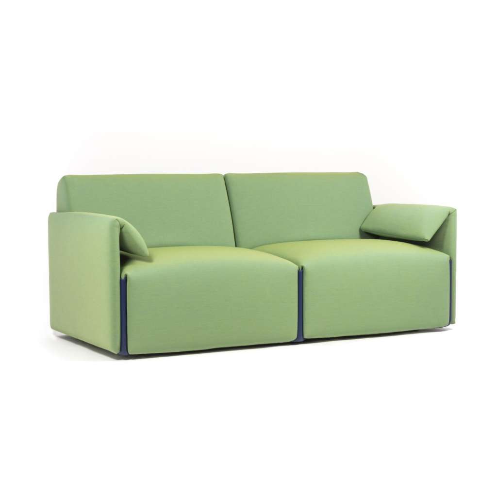 Magis - Costume 2-Sitzer - Kvadrat Uniform Melange Green 963 - Armlehne links + rechts