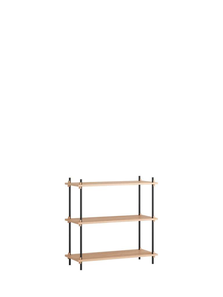 Moebe - Shelving System Set 01 - Oak, black